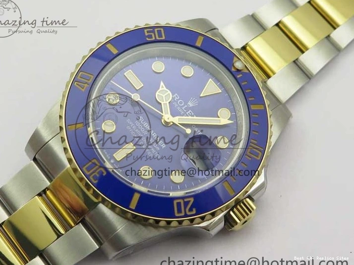 AAA Replica Watches HighQuality Edition Bracelet YG YG 2574 on Best Dial 41mm LB Blue SS Maker SS BP 126613 Submariner 0106